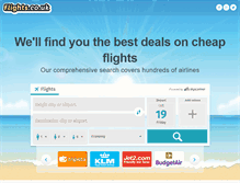 Tablet Screenshot of flights.co.uk